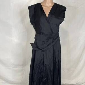 NEW NOCTURNE women's stone embroidered midi dress in black